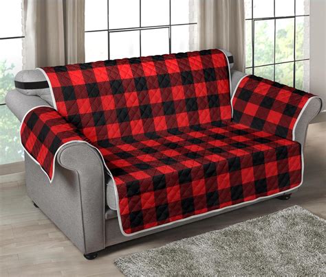 buffalo plaid couch cover